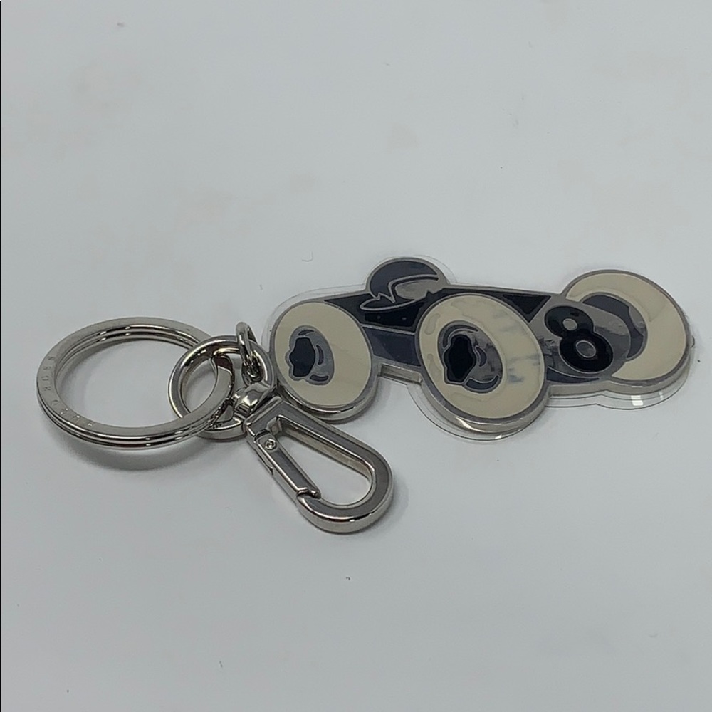 Hugo Boss White Racing Car Key Chain